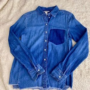 H&M | Medium Blue Chambray Shirt